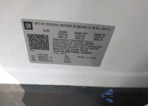 2021 GMC Terrain Fwd Sle из США, поврежденный, VIN 3GKALMEV5ML338062